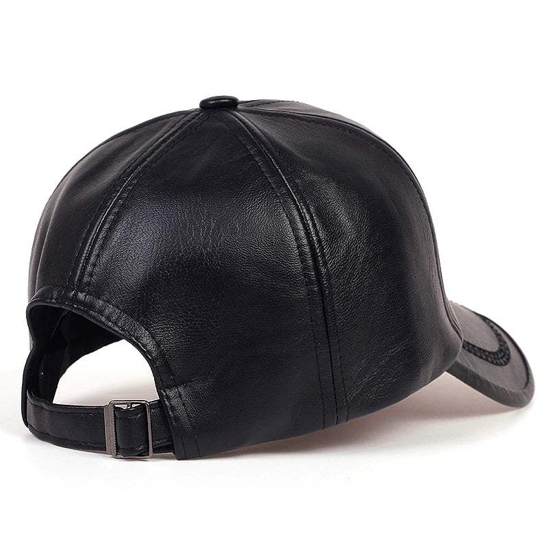 Fashion Solid Winter Leather Baseball Cap Men Snapback Autumn Warm Black Caps Women Bone Masculino Mens Hats and Hats Gorras